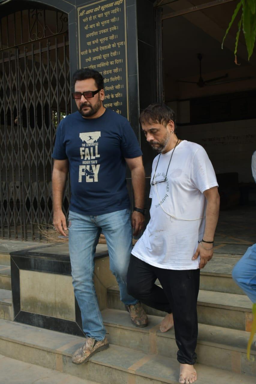 Actor Shahbaz Khan attended Gufi Paintal's funeral in Mumbai on Monday. (Photo: Yogen Shah)